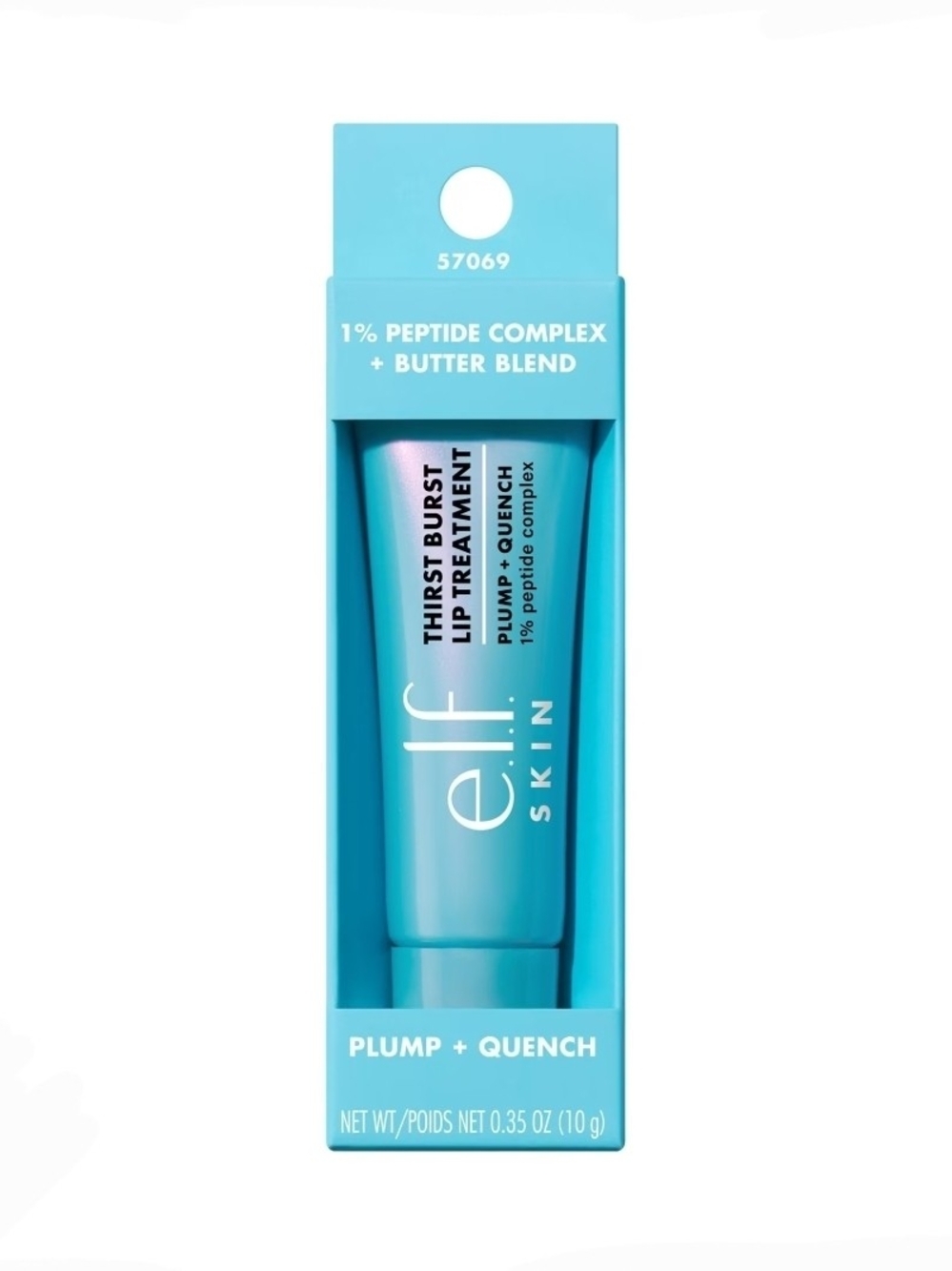 ELF Skin Thirst Burst Peptide Lip Treatment - Sheer Blue Hibiscus 0.35oz